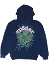 Sp5der Og Web Navy Pink Hoodie In Blue