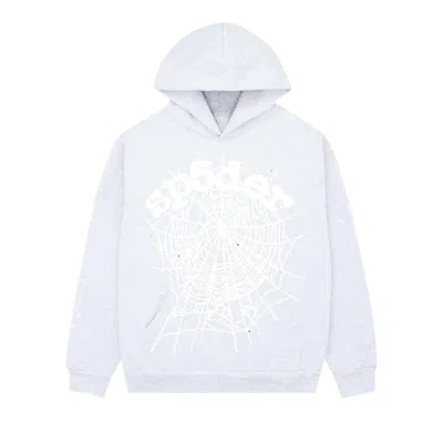 Pre-owned Sp5der Og Web Hoodie 'heather Grey'