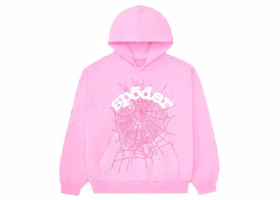 Pre-owned Sp5der Og Web Hoodie In Pink
