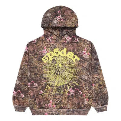 Sp5der Og Web Hoodie 'real Tree' In Brown