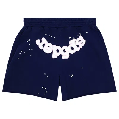 Pre-owned Sp5der Og Web Logo Sweatshort 'navy' | Blue | Men's Size Xs