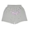 Sp5der Og Web Logo Sweatshorts 'heather Grey' In Gray