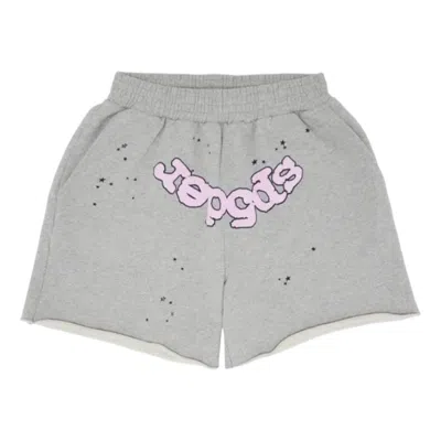 Sp5der Og Web Logo Sweatshorts 'heather Grey' In Gray