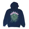 Sp5der Og Web Navy Pink Hoodie In Blue