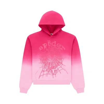 Pre-owned Sp5der Og Web Ombre Hoodie 'pink' | Men's Size M