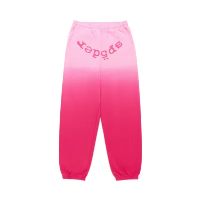 Pre-owned Sp5der Og Web Ombre Sweatpant 'pink' | Men's Size Xxl