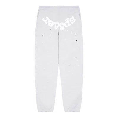 Sp5der Og Web Sweatpants 'heather Grey' In White