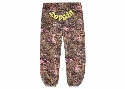 Pre-owned Sp5der Og Web Sweatpants In Camo