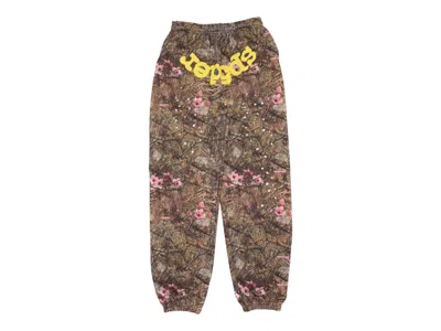 Pre-owned Sp5der Og Web Sweatpants In Camo In Multi