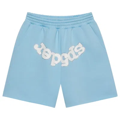 Pre-owned Sp5der Og Web Sweatshort 'sky Blue' | Men's Size Xxl