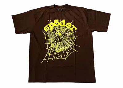 Pre-owned Sp5der Og Web Tee Shirt In Brown