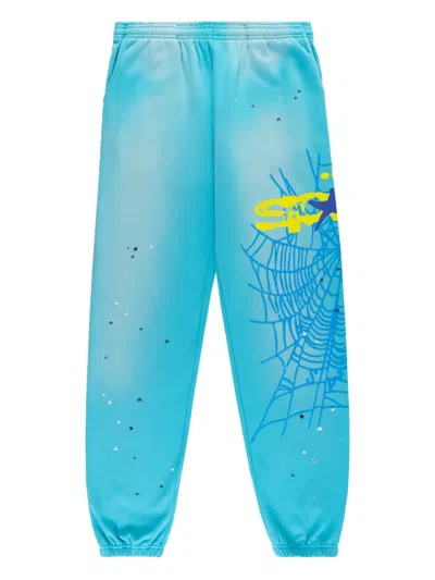 Sp5der Og Web Track Pants In Blue