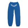 Sp5der Blue And White Logo Jogger Sweatpants In Blue