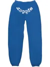 Sp5der Blue And White Logo Jogger Sweatpants In Blue
