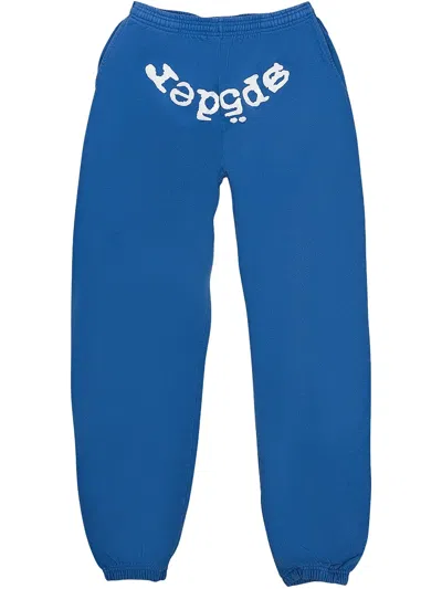 SP5DER OG WEB V2 "BLUE" TRACK PANTS