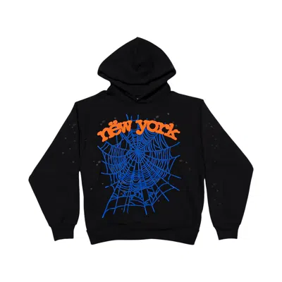 Pre-owned Sp5der Og Web V2 Knicks Alternate Hoodie 'black' | Men's Size Xl