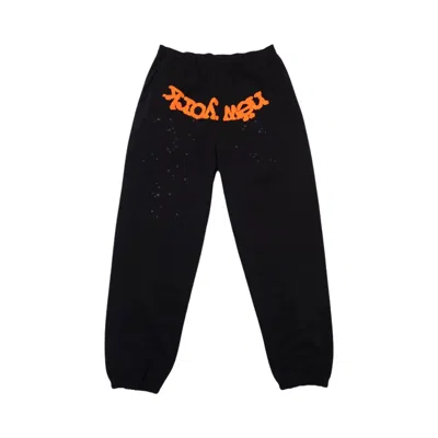 Pre-owned Sp5der Og Web V2 Knicks Alternate Sweatpants 'black' | Men's Size L