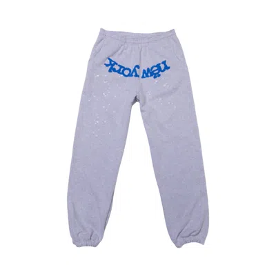 Pre-owned Sp5der Og Web V2 Knicks Home Sweatpants 'grey' | Men's Size Xxl