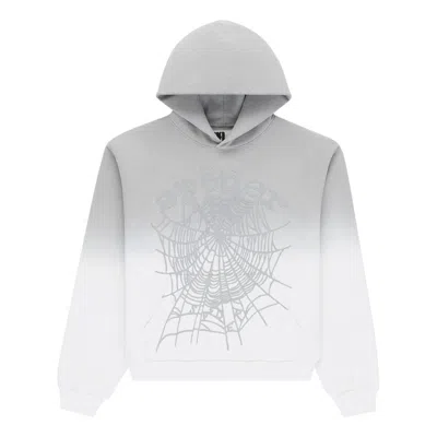 Sp5der Og Web V2 Ombre Hoodie 'sport Grey' In Gray