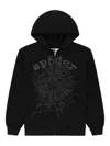 Sp5der Og Web V2 Phantom Zip-up Hoodie In Black