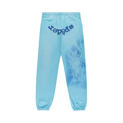 Pre-owned Sp5der Og Web V2 Spray Sweatpant 'light Blue' | Men's Size M