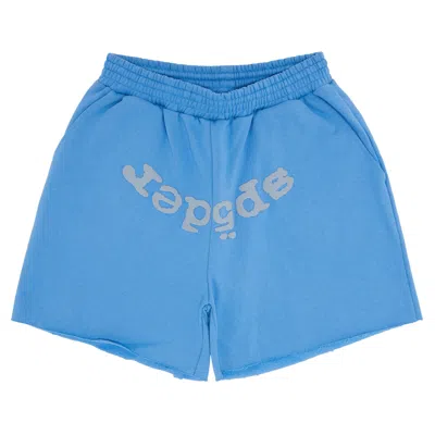 Pre-owned Sp5der Og Web V2 Sweatshort 'dusty Blue' | Men's Size L