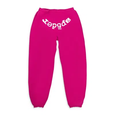 Sp5der Og Web V2 (white Text) Pink Jogger & Sweatpants