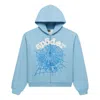 Sp5der Og Web Zip Up 'sky Blue'