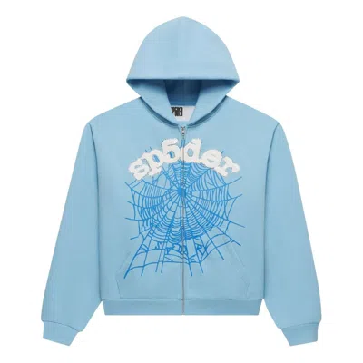 Sp5der Og Web Zip Up 'sky Blue'