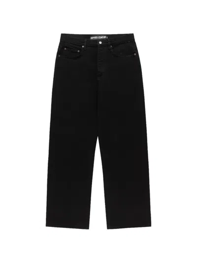 Sp5der Oxy Logo-patch Jeans In Black
