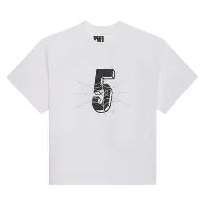 Pre-owned Sp5der Pavouk Rhinestone Tee 'white' | Men's Size M