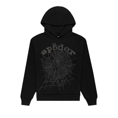 Pre-owned Sp5der Phantom Web Hoodie 'black' | Men's Size Xl