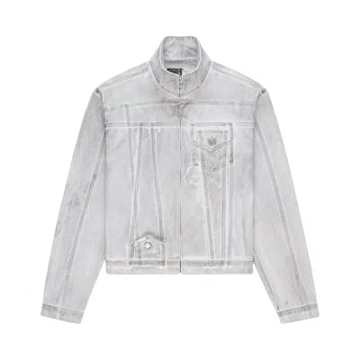 Pre-owned Sp5der Platinum Trucker Jacket 'gunmetal' | Grey | Men's Size L In Gray