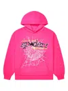 Sp5der P*nk Hoodie In Pink