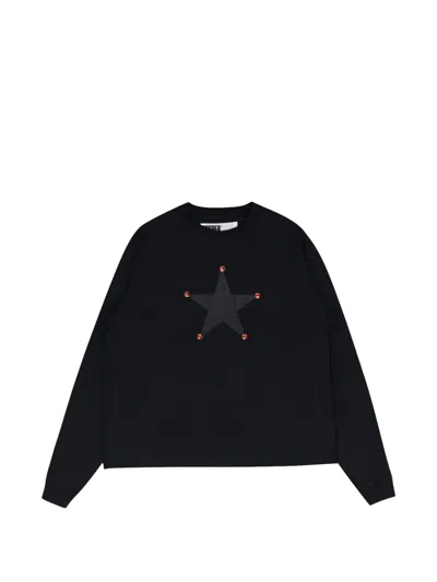 Sp5der Pornstar Long-sleeves Sweatshirt In Black