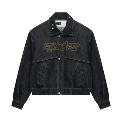 Pre-owned Sp5der Punk V3 Denim Jacket 'indigo Denim' | Blue | Men's Size M
