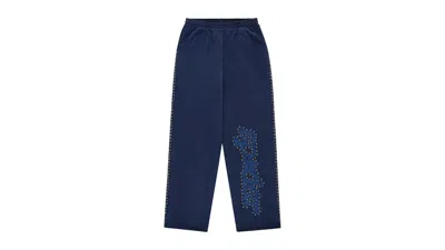 Pre-owned Sp5der Punk V3 Studded Sweatpant In Blue