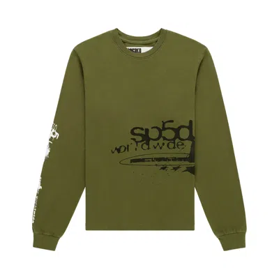 Pre-owned Sp5der Pure Energy Long-sleeve 'chive' | Green | Men's Size L