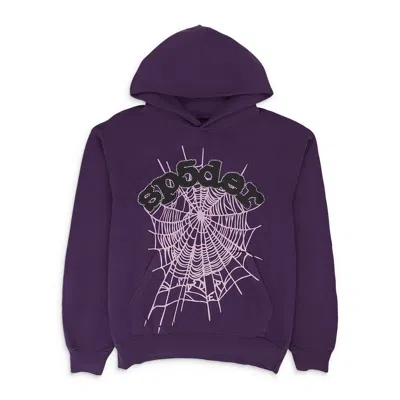 Sp5der Purple Web Hoodie