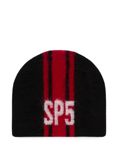 Sp5der Rally Striped Beanie Hat In Multi