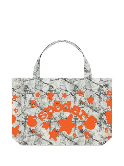 Sp5der Real Tree Beluga Tote Bag In White