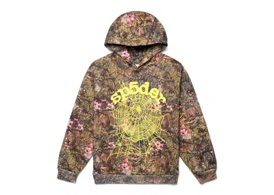 Pre-owned Sp5der Real Tree Og Web Hoodie In Camo