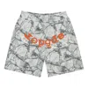 Sp5der Real Tree Og Web V2 Track Shorts In Gray
