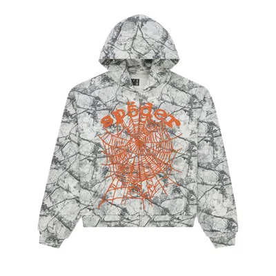 Pre-owned Sp5der Realtree Og Web V2 Zip Hoodie 'white Camo' | Men's Size L