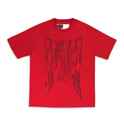 Sp5der Red Diffused Collegiate T-shirt