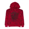 Sp5der Spiderweb-print Hoodie In Red
