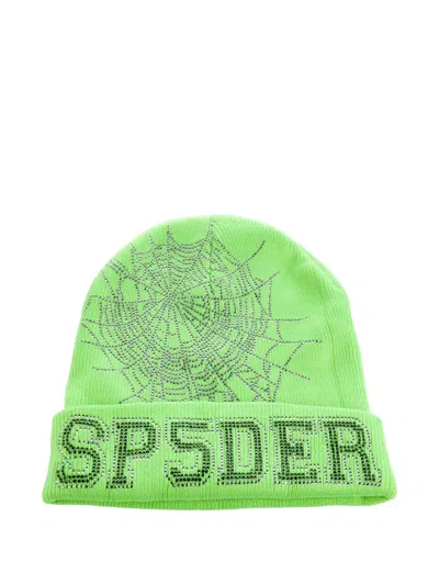 Sp5der Rhinestone-embellished Beanie