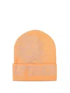 Sp5der Rhinestone-embellished Beanie In Orange