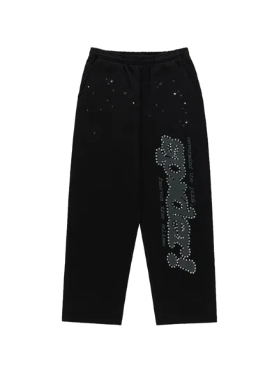 Sp5der Rhinestone Punk V2 Track Pants In Black