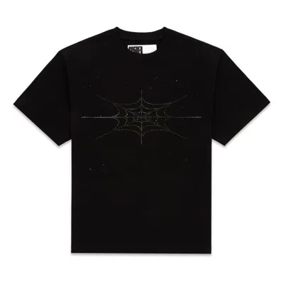 Sp5der Rhinestone Silk T-shirt 'black'